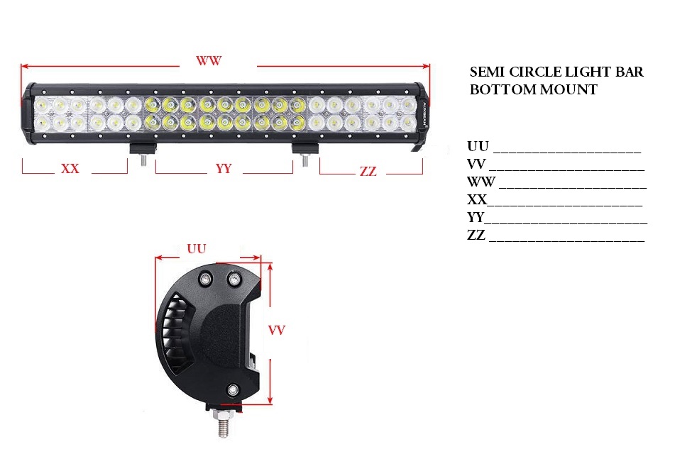 SEMI CIRCLE LIGHT BAR